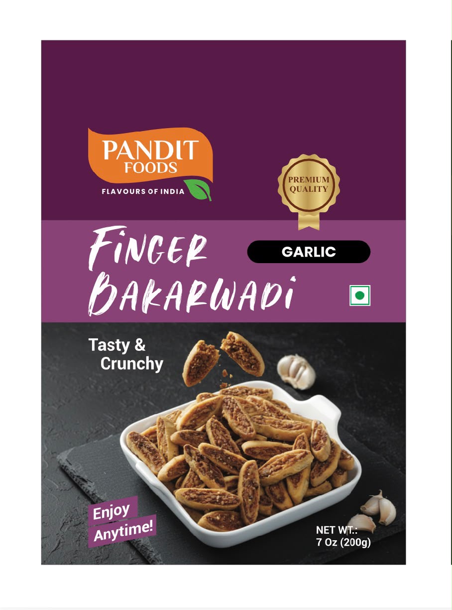 Pandit Foods Finger Bakarwadi Garlic (200 Gms)