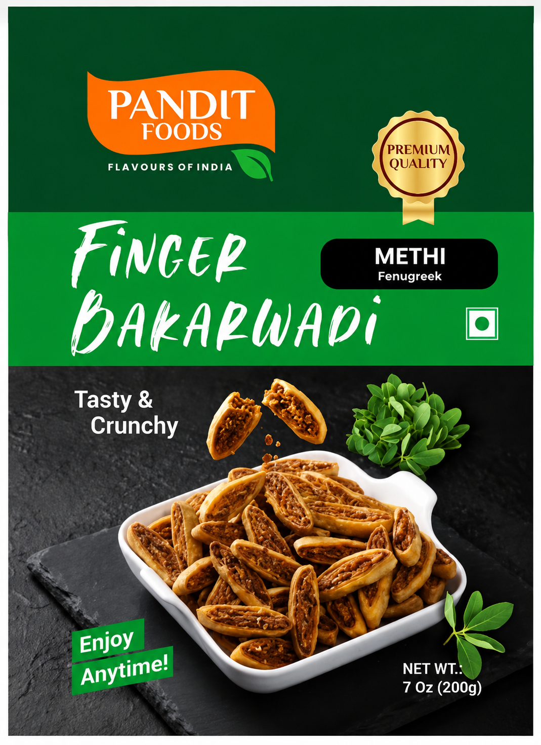 Pandit Foods Finger Bakarwadi Methi (200 Gms)