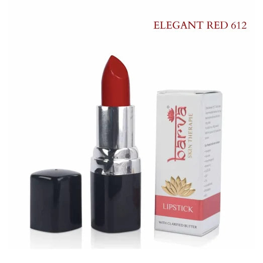 Natural Lipsticks Made with Cow Ghee (Clarified Butter)- Elegant Red (Matte) - 612 (4.3g)