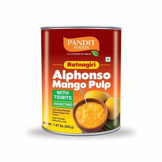 Ratnagiri Mango Pulp With Tidbits Unsweetened (850 GM)