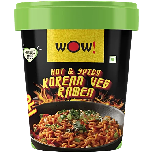 WOW- Hot & Spicy Korean Veg Ramen (90 GM)