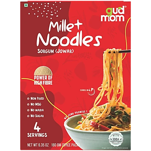 GUDMOM Jowar Millet Noodles (Hakka) (200 GM)