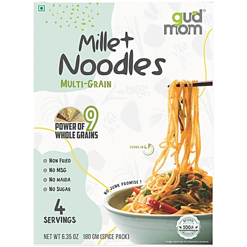 GUDMOM Multi Grain Millet Noodles (Hakka) (200 GM)